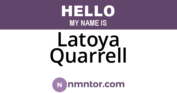 Latoya Quarrell