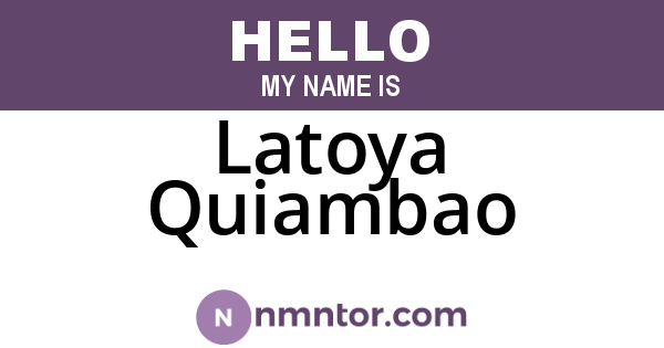 Latoya Quiambao