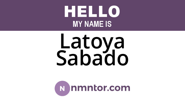 Latoya Sabado