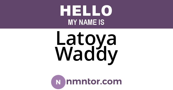 Latoya Waddy