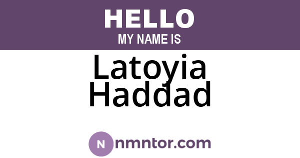 Latoyia Haddad