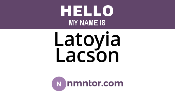 Latoyia Lacson