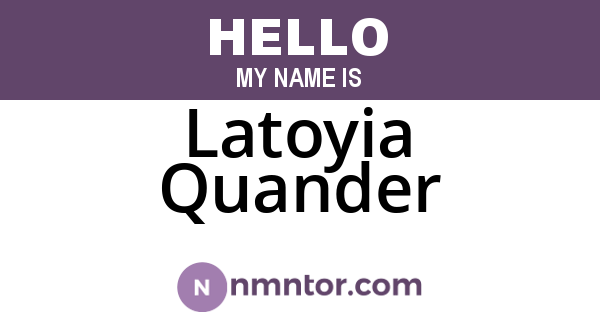 Latoyia Quander
