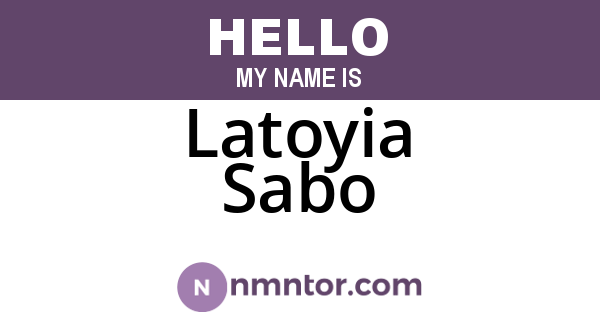 Latoyia Sabo