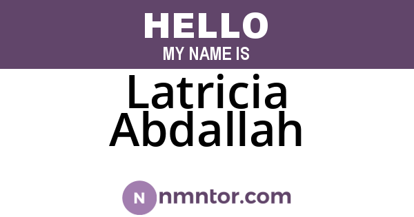 Latricia Abdallah