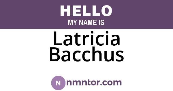 Latricia Bacchus