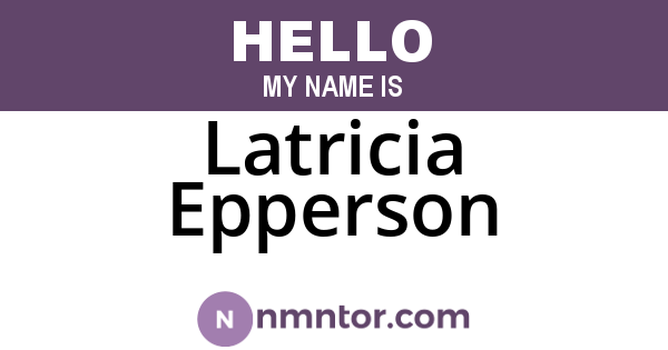 Latricia Epperson