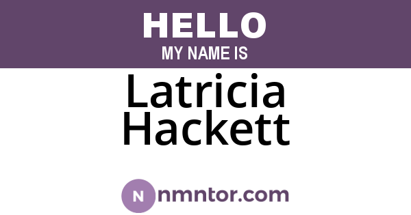 Latricia Hackett