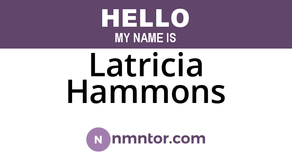 Latricia Hammons