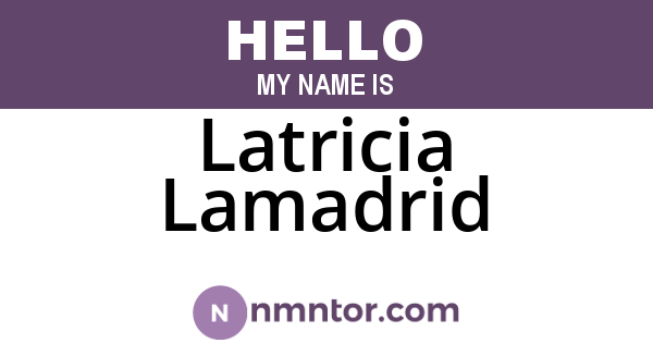 Latricia Lamadrid