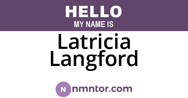 Latricia Langford