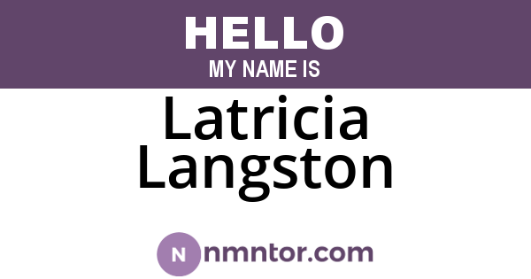 Latricia Langston