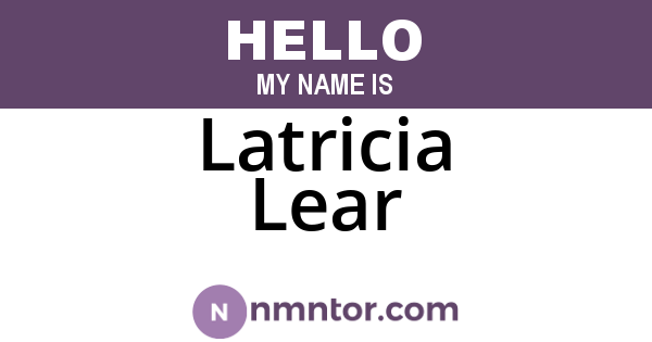 Latricia Lear