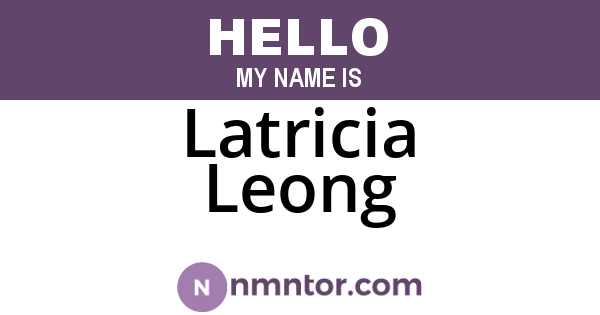 Latricia Leong