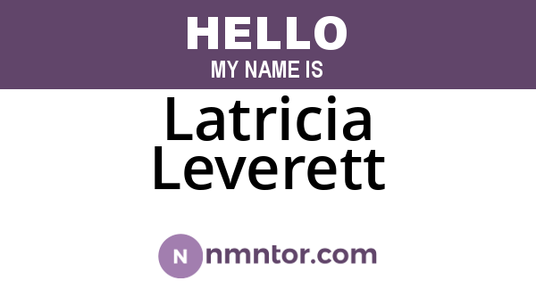 Latricia Leverett