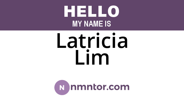 Latricia Lim