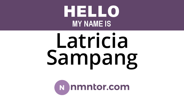 Latricia Sampang