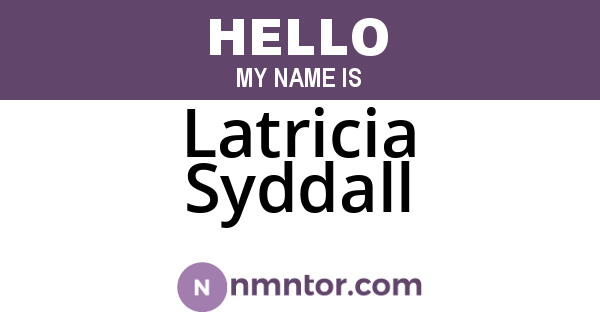 Latricia Syddall