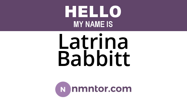 Latrina Babbitt