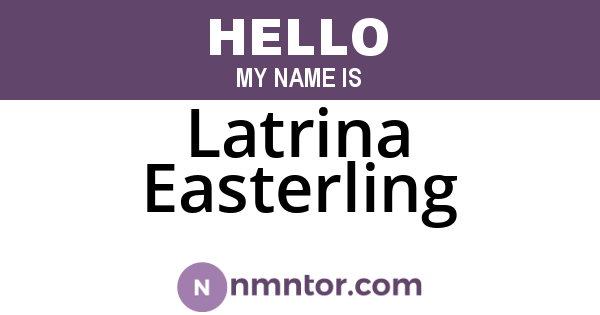 Latrina Easterling