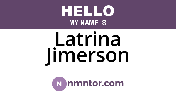 Latrina Jimerson