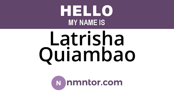 Latrisha Quiambao