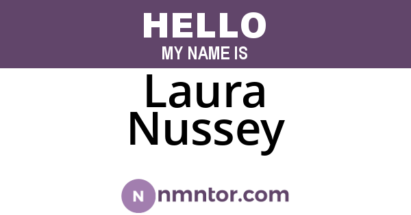 Laura Nussey