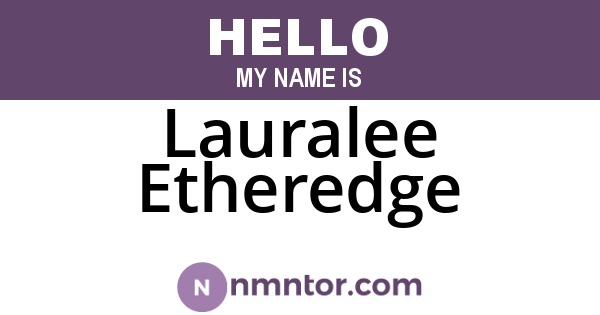Lauralee Etheredge