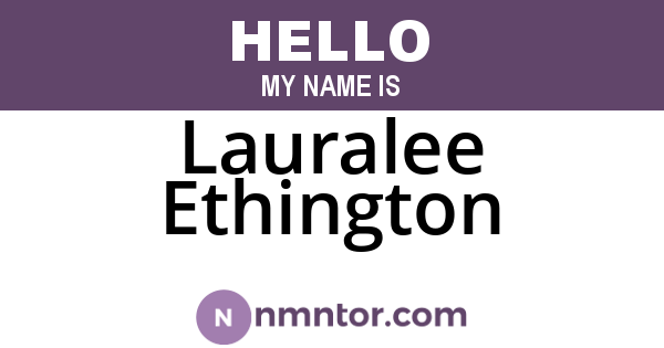 Lauralee Ethington