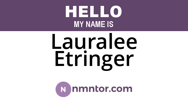 Lauralee Etringer