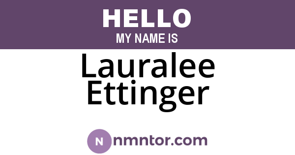 Lauralee Ettinger