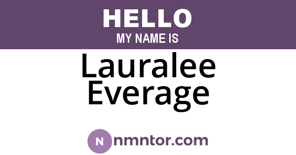 Lauralee Everage