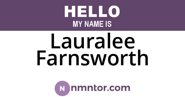 Lauralee Farnsworth