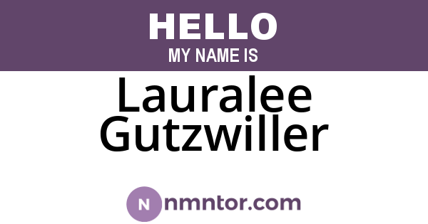 Lauralee Gutzwiller