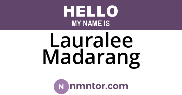 Lauralee Madarang