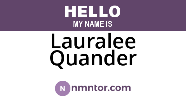 Lauralee Quander