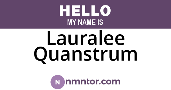 Lauralee Quanstrum