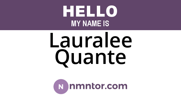 Lauralee Quante