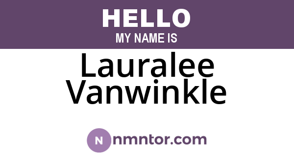 Lauralee Vanwinkle