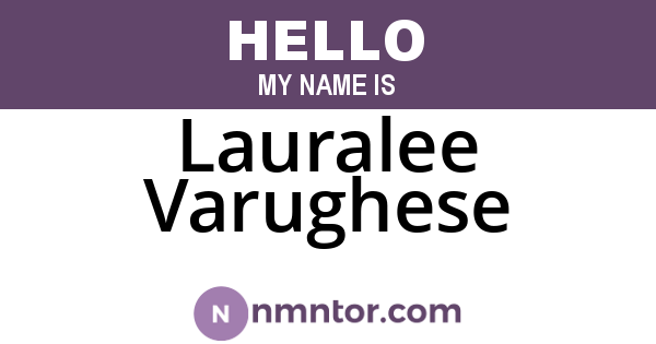 Lauralee Varughese