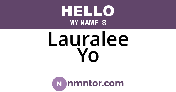 Lauralee Yo