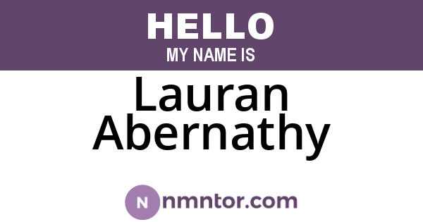 Lauran Abernathy