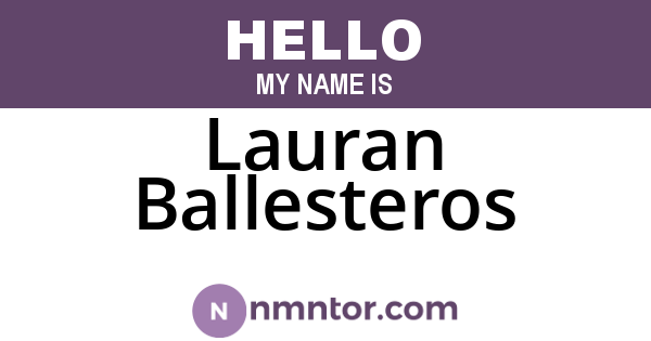 Lauran Ballesteros