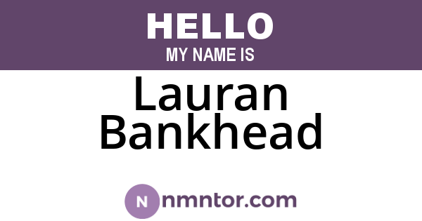 Lauran Bankhead