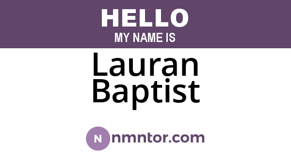 Lauran Baptist