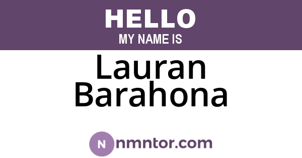 Lauran Barahona