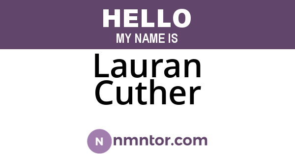 Lauran Cuther