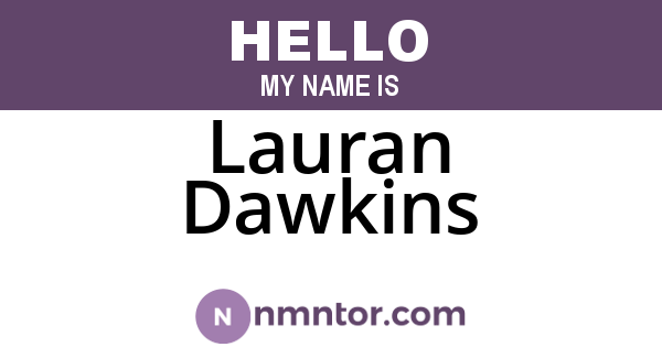 Lauran Dawkins