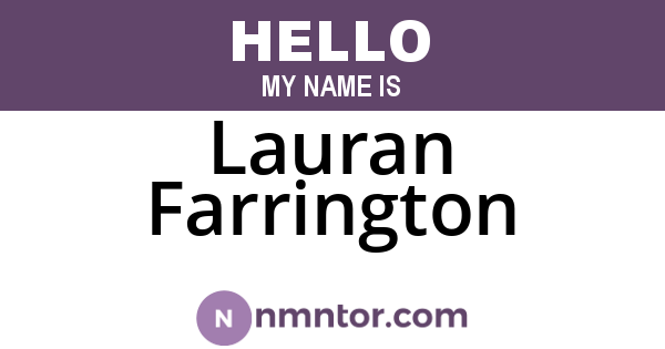 Lauran Farrington