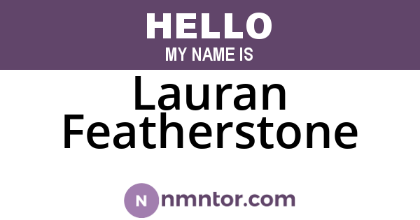 Lauran Featherstone